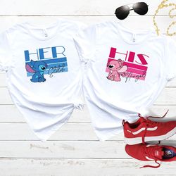 disney stitch shirts, pink stitch shirt, disney stitch matching shirts, stitch and angel shirt, stitch couple shirts