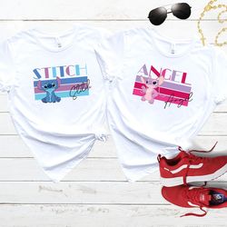 disney stitch shirts, disney stitch matching shirts, stitch and angel shirt, stitch couple shirts, disney family shirts