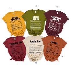 nutrition thanksgiving food shirt, funny thanksgiving shirt, thanksgiving shirt, thanksgiving food shirt