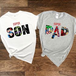 superhero dad shirt, super dad super son matching shirt, father son matching, father's day shirt, super dad shirt