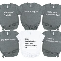 funny bachelorette party shirts, bachelorette party shirts, bridesmaid group t-shirt, wedding party shirts, team bride