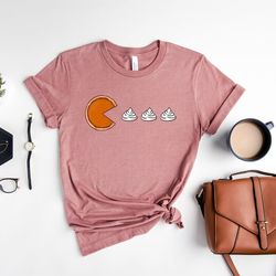 pumpkin pie pac man funny thanksgiving shirt, pacman pumpkin pie shirt, thanksgiving gift, thanksgiving day