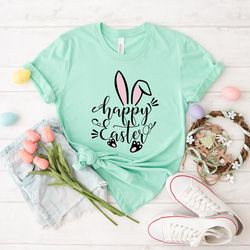 happy easter siblings shirt, easter bunny shirt, easter day shirt, easter shirt, bunny ears shirt, easter family shirt