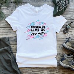we used to live in your balls shirt, funny dad shirt, dad shirt, funny father's day shirt, daddy shirt, father's day shi