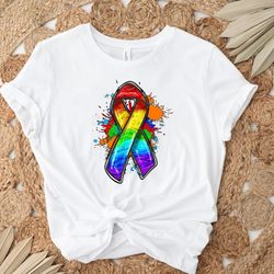 rainbow ribbon shirt, ribbon shirt, reproductive rights shirt, political activism shirt, roe v wade shirt