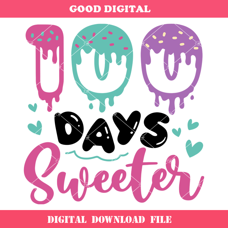 100 Days of School Donuts Svg, Girl 100 Days of School Svg.jpg