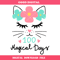 100 Magical Days Svg, 100th Days of School Svg, Cat Face Svg.jpg