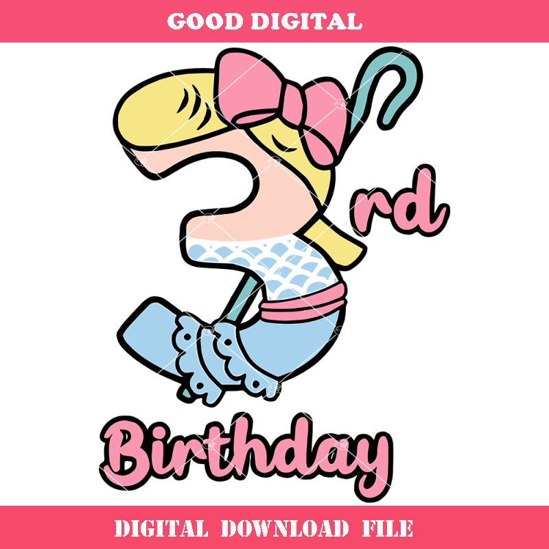 3rd Birthday Bo Peep Svg, Birthday Number Svg, Toy Story.jpg