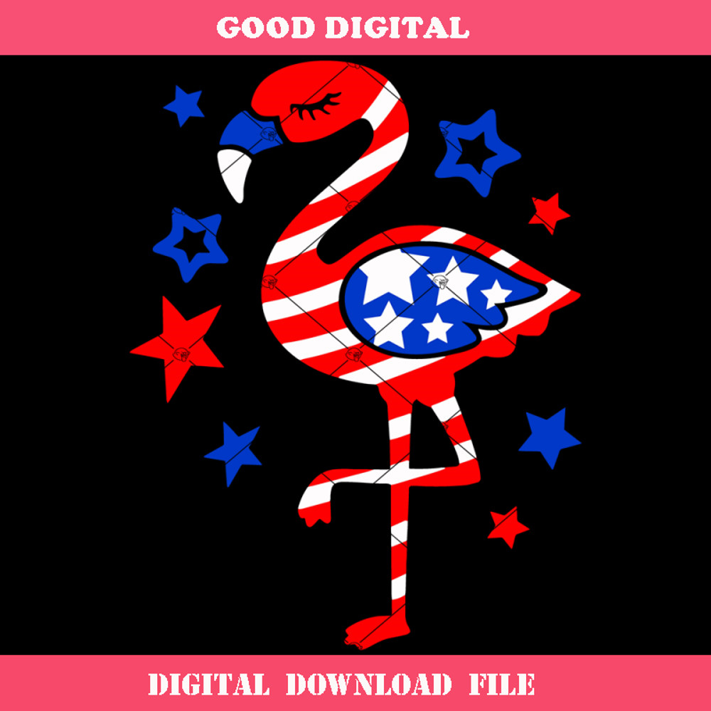 4th of July Flamingo Svg, 4th of July Animal Svg.jpg