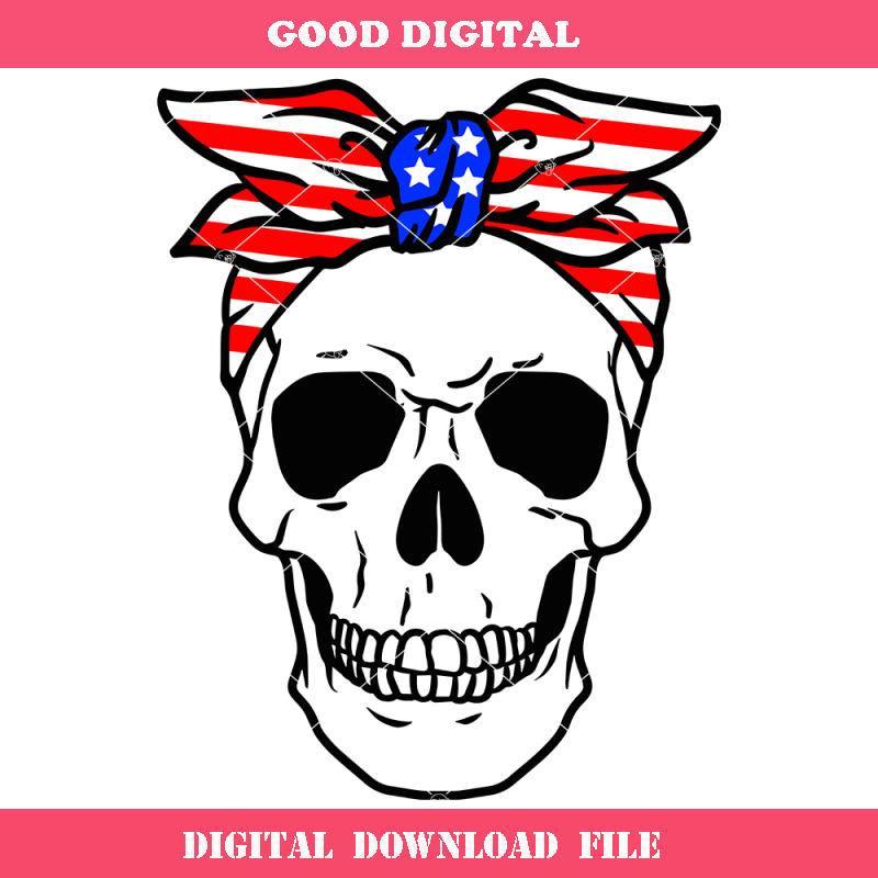 4th of July Skull Svg, American Flag Svg, Skull Mom Svg.jpg