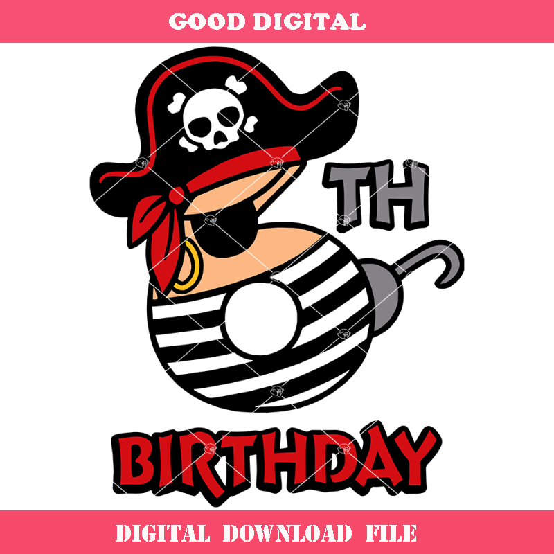 6th Birthday Pirate Svg, Birthday Number Svg, Pirate Boy Svg.jpg