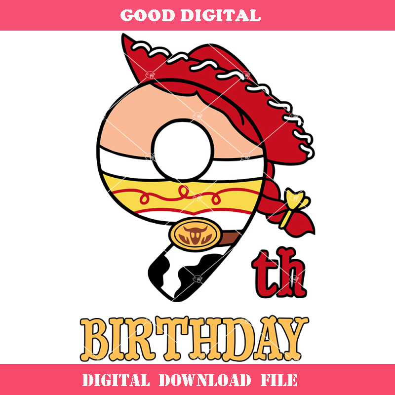 9th Birthday Jessie Svg, Birthday Numer Svg, Toy Story.jpg