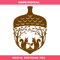 Acorn with Two Squirrels drinking Tea Svg, Acorn Squirrels.jpg
