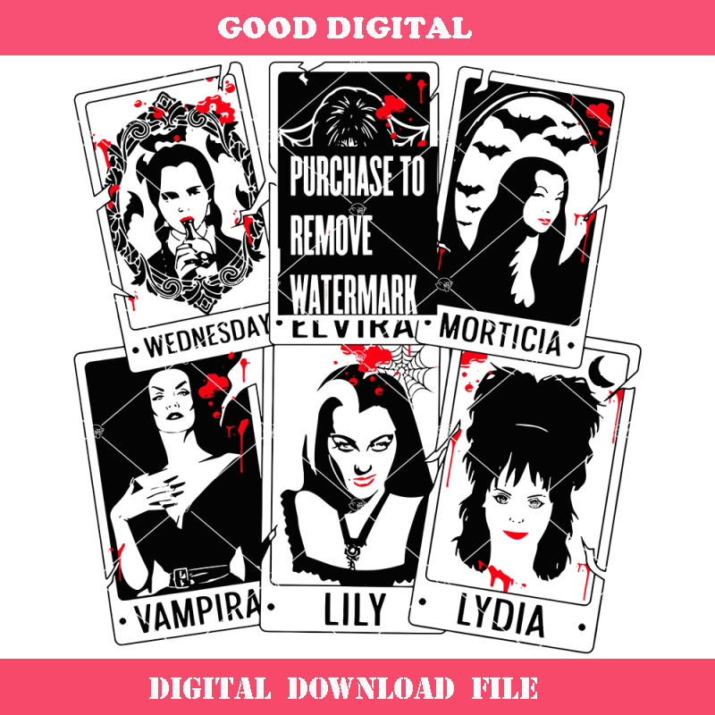 Addams Family Tarot Card Svg, Wednesday Svg, Halloween Svg.jpg