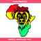 Africa Map with Lion Face Svg, Black History Month Svg.jpg