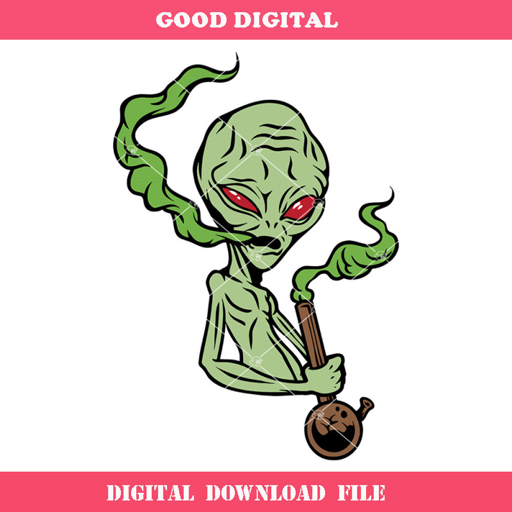 Alien Smoking Weed Svg, Alien Smoking Joint Svg, Alien Svg.jpg