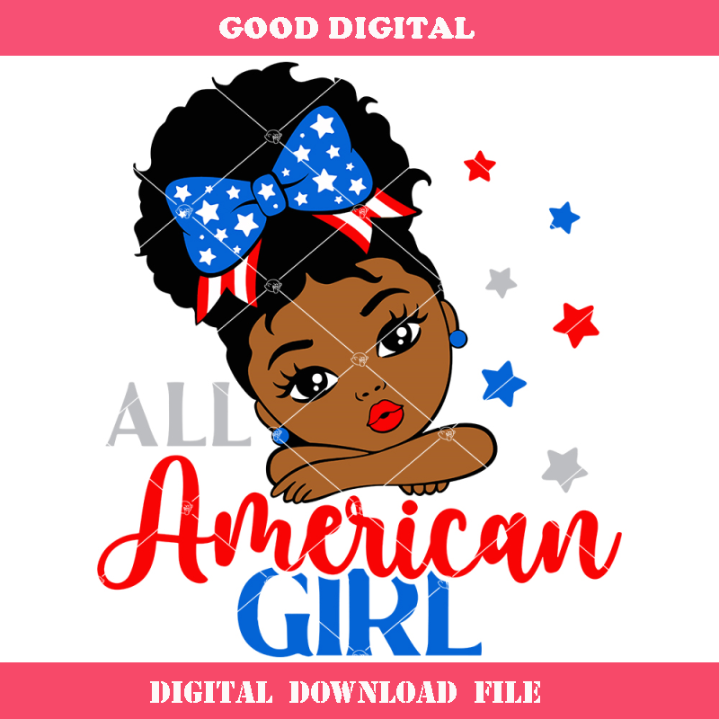 All American Girl Svg, Peekaboo Girl Svg, Afro Puff Girl Svg.jpg