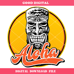 aloha hawaii mask svg, hawaiian tiki mask svg, aloha svg