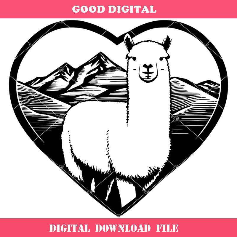 Alpaca Heart Svg, Cute Alpaca Svg, Llamas Svg (1).jpg