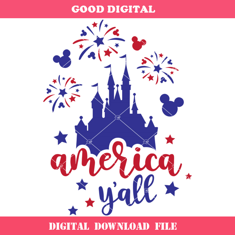 America Yall Svg, Mouse Castle Svg, 4th of July Svg.jpg