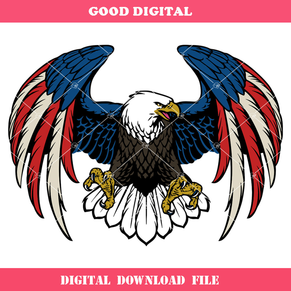 American Flag Bald Eagle Svg, Usa Flag Svg, Patriotic Eagle.jpg
