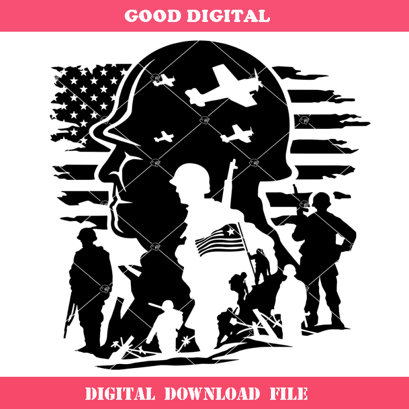 American Flag Soldier Svg, Veteran Soldier Svg, US Veteran.jpg