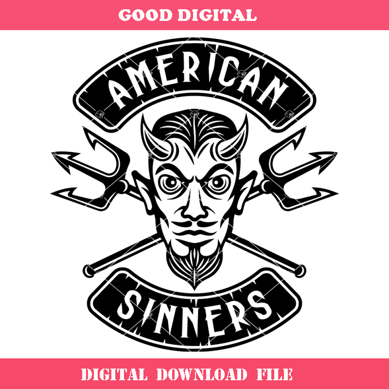 American Sinners Svg, Hell Devil Svg, Trident Svg.jpg