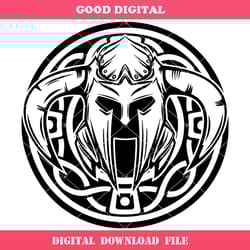 ancient warrior horned helmet svg, ancient warrior tattoo