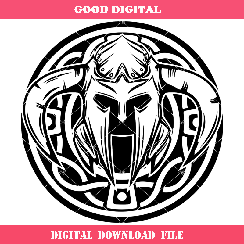 Ancient Warrior Horned Helmet Svg, Ancient Warrior Tattoo.jpg