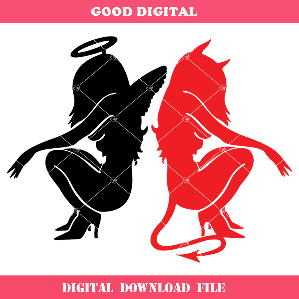 Angel And Devil Opposition Svg, Sexy Angel Svg, Sexy Devil.jpg