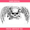 Angel Devil Skull Svg, Skull with Flowers Svg.jpg