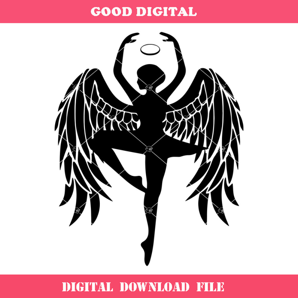 Angel Wings Ballerina Svg, Dance Svg, Ballerina Mom Svg.jpg