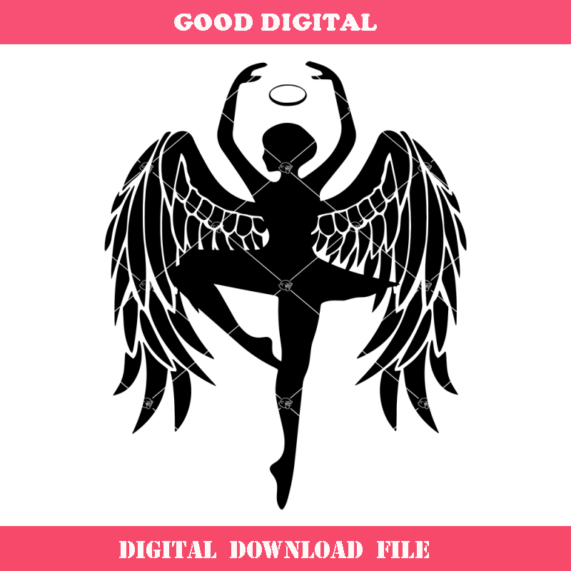 Angel Wings Ballerina Svg, Dance Svg, Ballerina Mom Svg.jpg