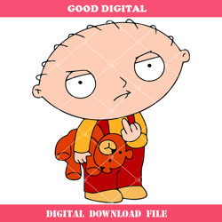 angry stewie griffin svg, stewie griffin middle finger svg