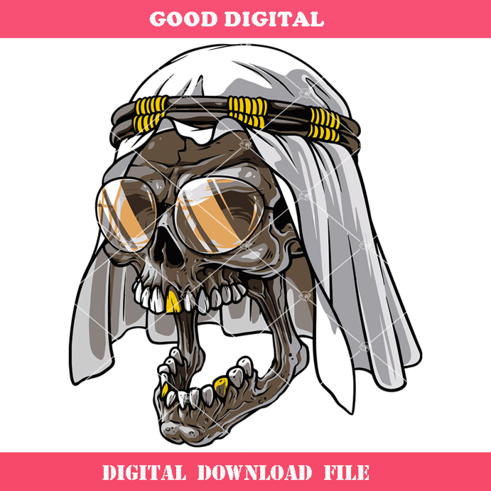 Arab Skull with Keffiyeh Scarf and Aviator Glasses Svg.jpg
