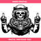 Astronaut Skull Svg, Skull Middle Finger Svg, Cosmonaut Svg.jpg