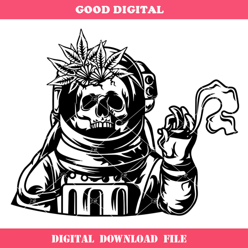 Astronaut Smoking Joint Svg, Smoking Weed Svg, High as Moon.jpg