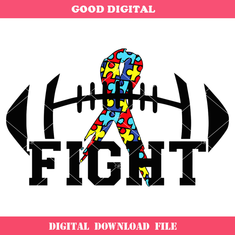 Autism Football Svg, Autism Ribbon Svg, Fight Svg.jpg