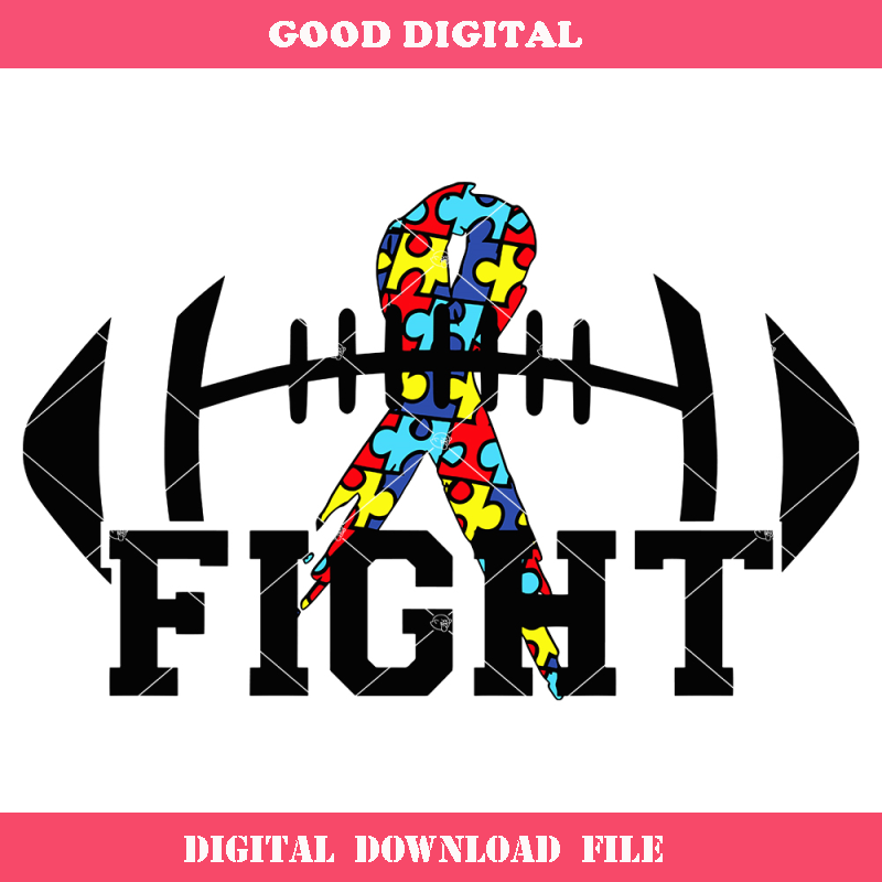 Autism Football Svg, Autism Ribbon Svg, Fight Svg.jpg