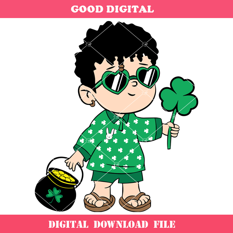 Baby Bad Bunny Patrick Day Svg, Dia de San Patricio Svg.jpg
