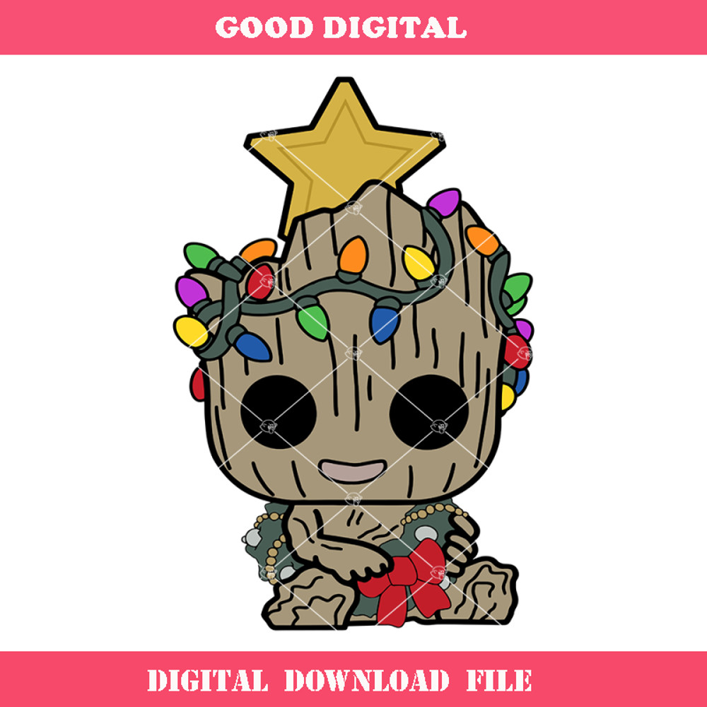 Baby Groot Christmas Svg, Cute Christmas Tree Svg, Holiday.jpg