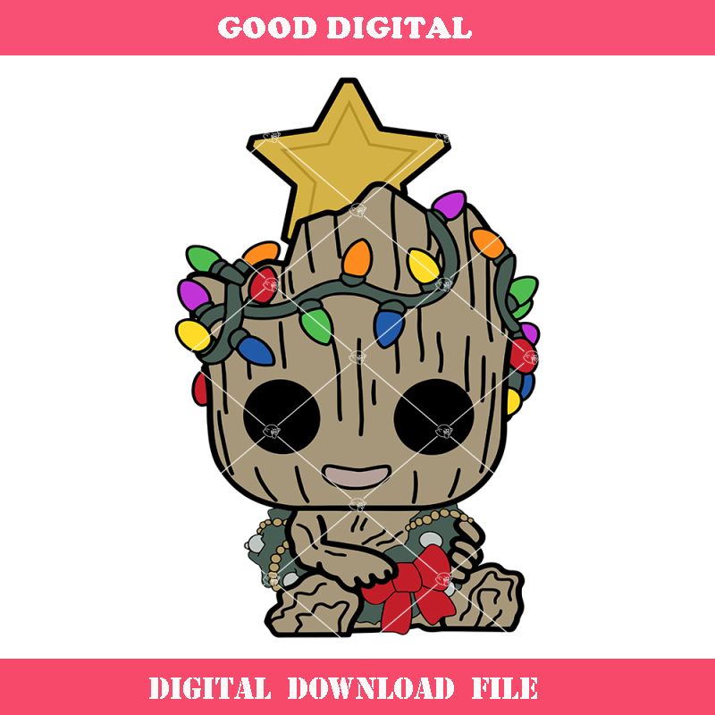 Baby Groot Christmas Svg, Cute Christmas Tree Svg, Holiday.jpg