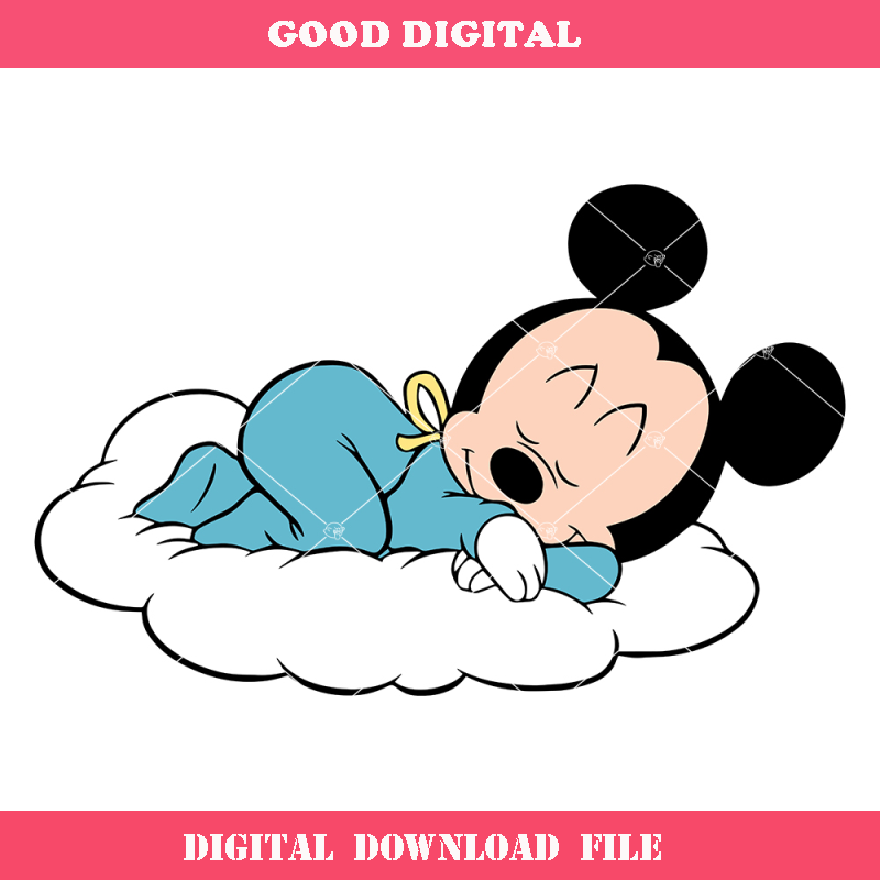 Baby Mickey Sleeps On A Cloud Svg, Mouse Birthday Svg, Baby.jpg