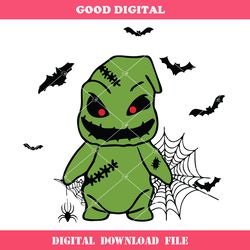baby oogie boogie halloween svg, cute oogie boogie svg