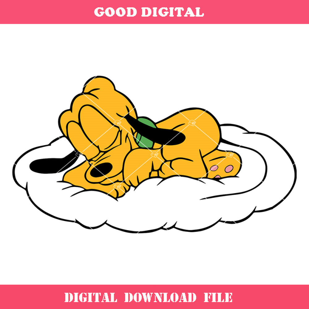 Baby Pluto Sleeps On A Cloud Svg, Dog Birthday Svg, Baby.jpg