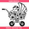 Baby Stroller with Flower Svg, Baby Carriage Svg, Baby Girl.jpg