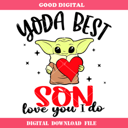 baby yoda best son svg, love you i do svg, yoda love svg