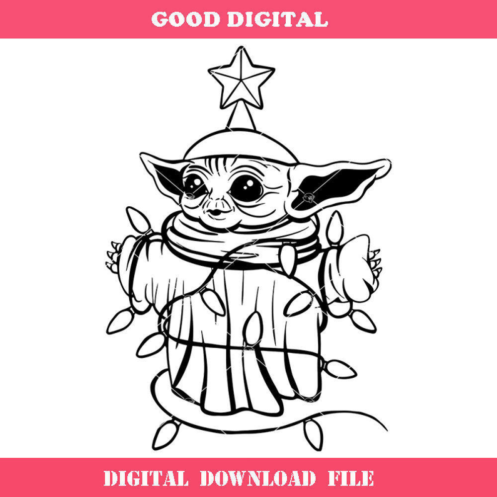 Baby Yoda Celebrates Christmas Svg, Baby Yoda Christmas.jpg