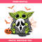 Baby Yoda with Screaming Mask Svg, Baby Yoda Ghost.jpg