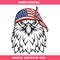 Bald Eagle with Sunglasses Svg, Eagle with Bandana Svg.jpg
